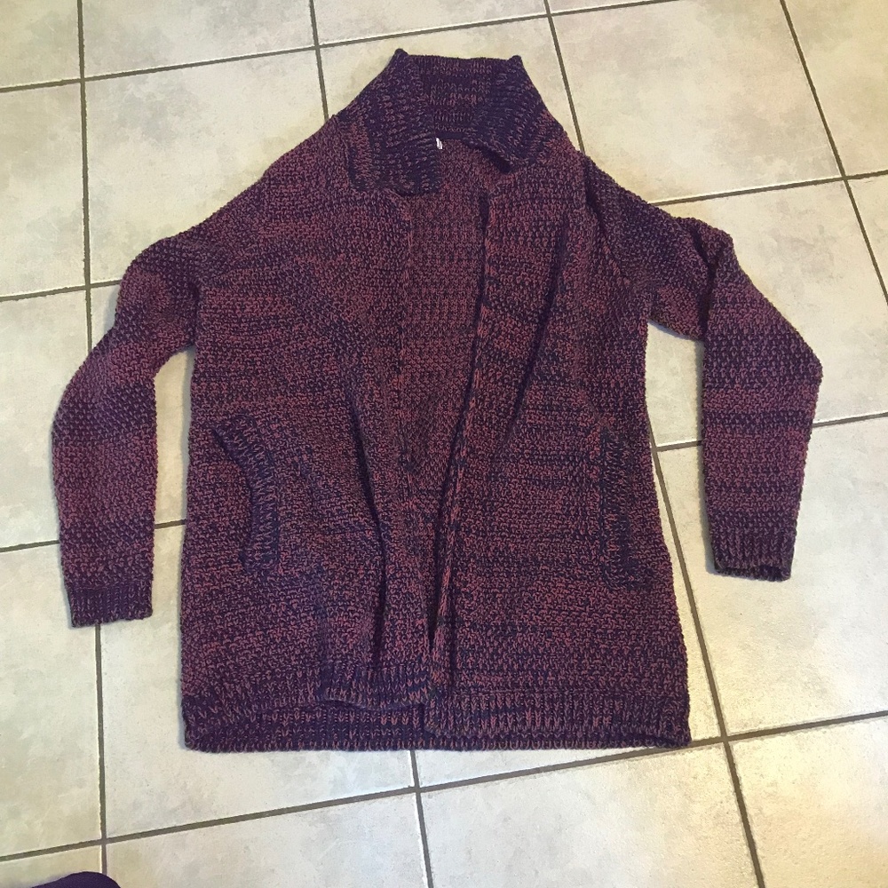 Orvis 100% cotton pockets marled cardigan sweater - Picture 2 of 16